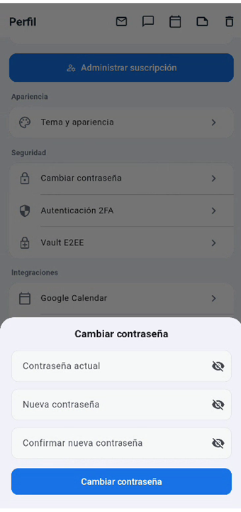 Cambiar contraseña Android