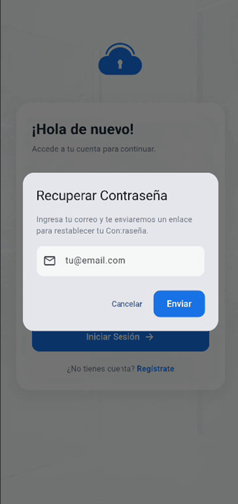 Recuperar contraseña Android