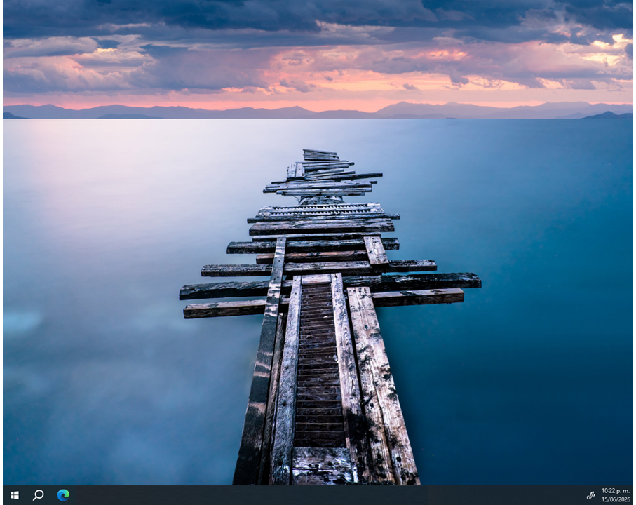 Desktop Windows antes de instalar