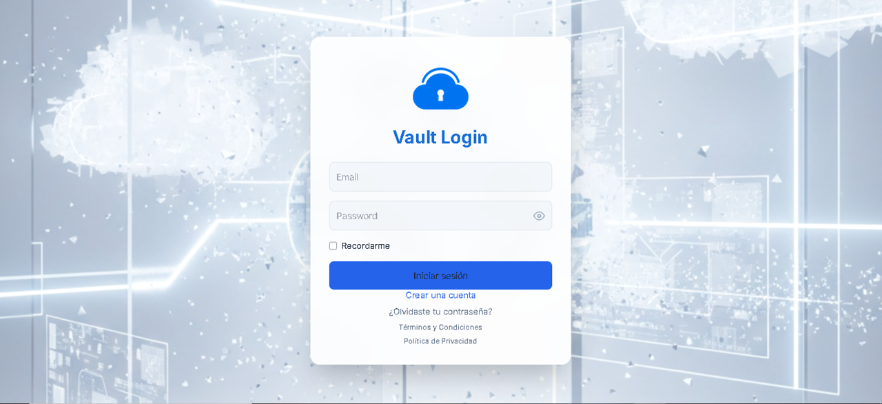 Pantalla de login