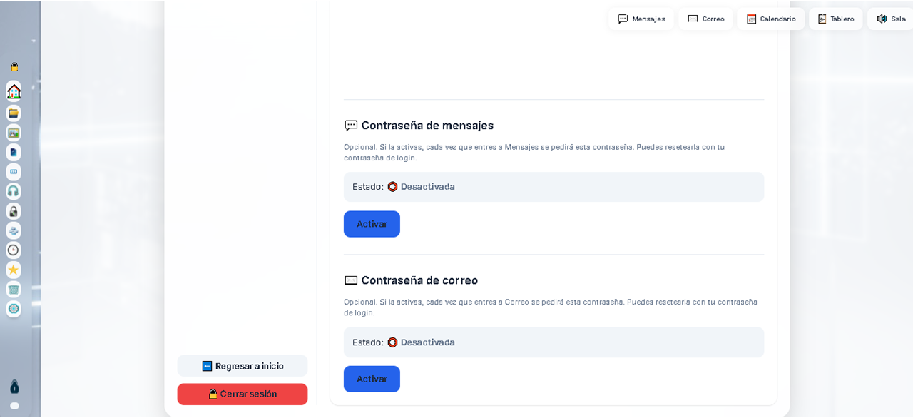 Contraseña de módulos