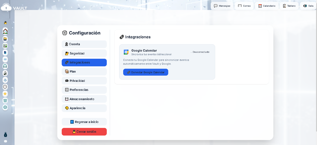 Integraciones Google Calendar